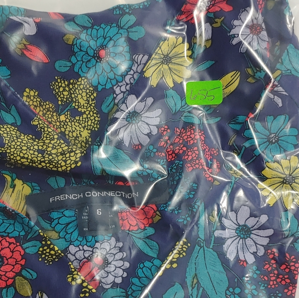 FRENCH CONNECTION FLORAL SILK PULLOVER DRESS (655) - Picture 15 of 15